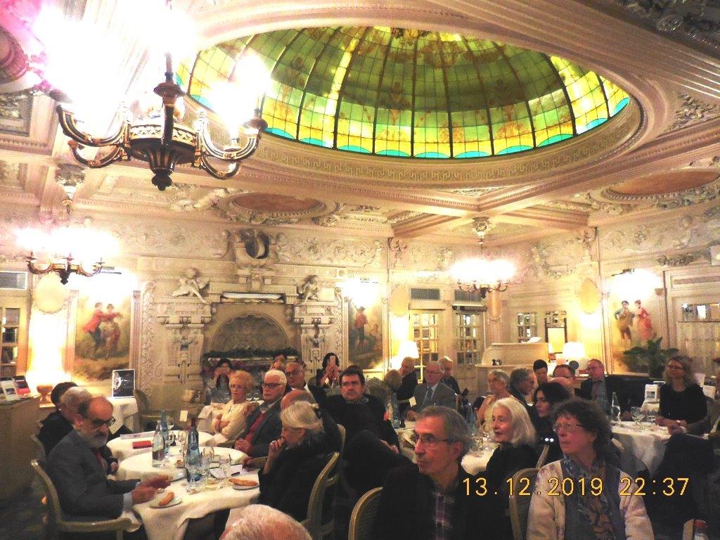 Lors du dner de gala du GEM,  l'htel Bedford,  Paris, le 13 dcembre 2019.